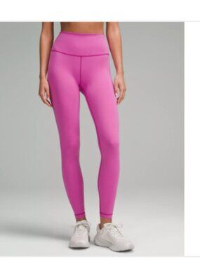 Lululemon Wunder Train High-Rise Tight 28" Pow Pink Tone Size 8